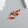 Decor for creativity Metal "Victor with leaves" red 3.6x1.5 cm