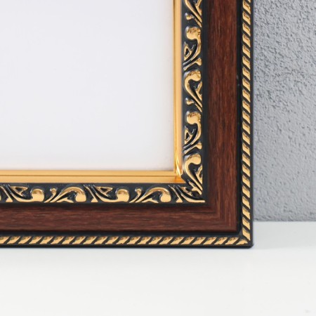 Photo frame plastic 40x50 cm, (plastic screen) K203-Brown-40-50-1