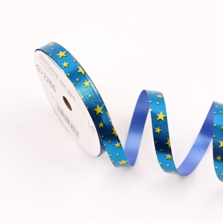 Plastic tape "Stars", 1.2cm x 45m, red-1