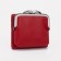 Women's wallet on the button, red color