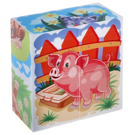 Cubes "Pets. Kids ", 4 pieces-4