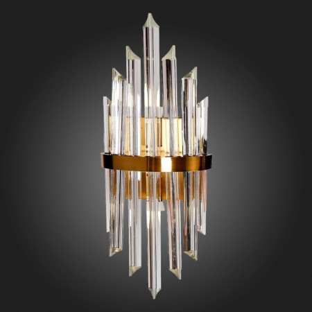 Sconces st. SL1178.221.02. Arezzo. 2x40 watts, E14, 22x54 cm, golden color-2