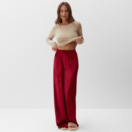 Home Home (longshit and trousers) KAFTAN "velvet", 48-50, Bordeaux/beige-4