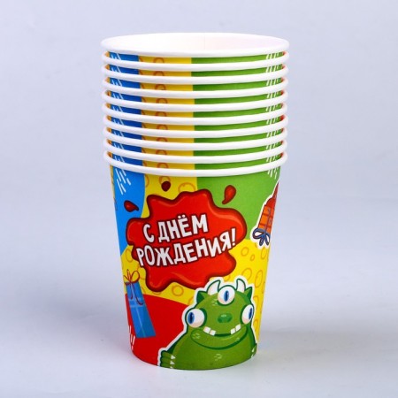 A single -single -paper glass "Monstrikik", 250 ml-3