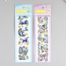 Sticker plastic gold embossing 