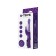 Toyfa High-Tech Fantasy, TPR vibrator vibrator with clitoral stimulator, purple color, 24 cm