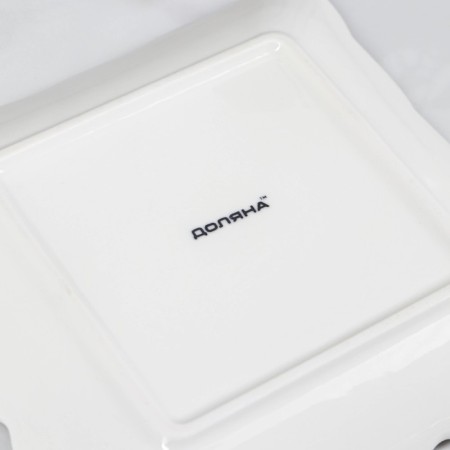Porcelain Square Dolyana "Susan", 15 × 15 cm, white color-3