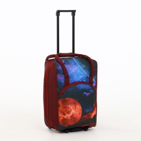 Small 37 l (s) suitcase with a Sacvoyage bag, lightning department, with extension, purple color-2