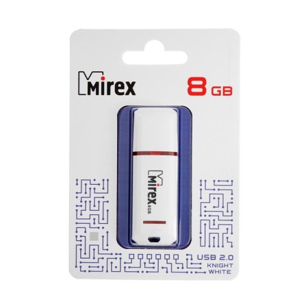 Flashka Mirex Knight White, 8 GB, USB2.0, Thu up to 25 MB/s, PLO up to 15 MB/s, white-3