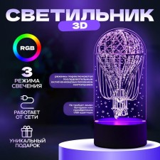Светильник "Воздушный шар" LED RGB от сети 9,5х9,5х21 см RISALUX