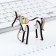 Key keychain wooden designer "Unicorn", 7 x 6.6 cm