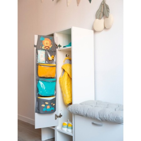 Pockets in the kindergarten "Lion", 83x24 cm, for a children's cabinet, gray-1