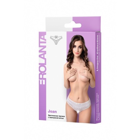 Erotic panties with pearl thread Erolata Joan, White (42-44)-8