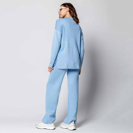 Women's costume (jumper/trousers), blue color, size 44-48 (One size)-2