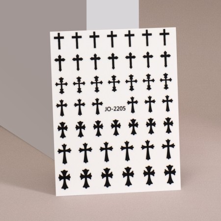 Nail stickers 9.3*7.2cm Cross Jo-2205 CherN
