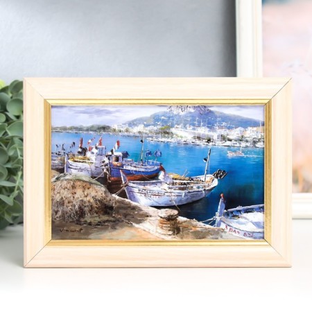 Key "White Boats" 15x21 cm milk oak