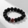 Bracelet male "resistance" beads No. 12, color brown-black