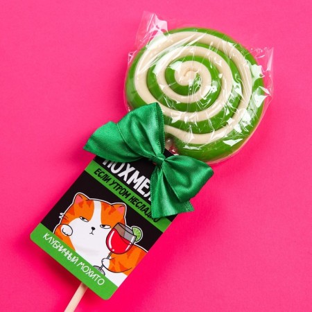 Lollipop with alcohol "Antipochmelin", taste: strawberry mohito, 100 g.-3