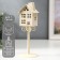 Climber Metal 1 Candle "House" White 23x9x9 cm