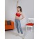 Top female, size 44-46, red color