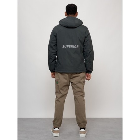 Sports male jacket, size 50, dark gray color-9