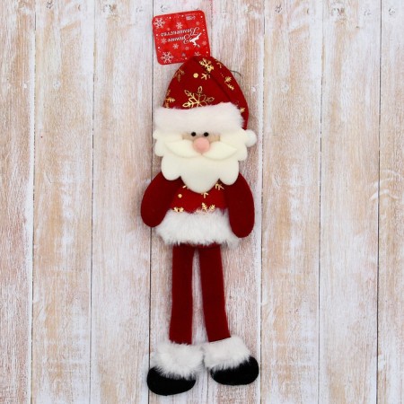 Soft suspension "Santa Claus in a suit with a pattern, long legs" 8x26 cm, red-1
