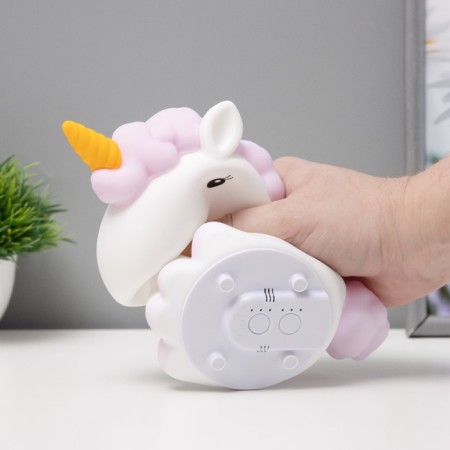 Non-Meshsh "Antistress Unicorn" LED white-violet 18x10x16 cm-11