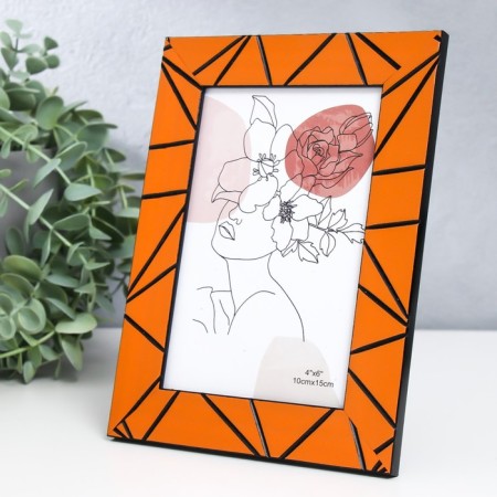 Photo frame plastic 10x15 cm "Chaos. Direct lines" Brick 18.3x13.5 cm-1