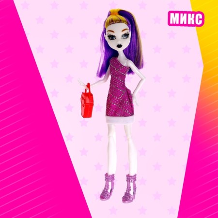 Fashionable hinge doll "Lalya" with an accessory, color mix-4
