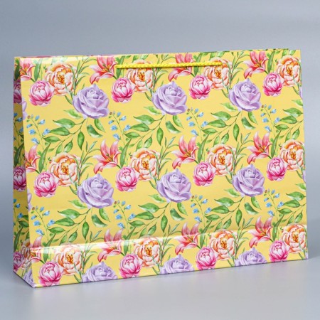 Package Gift Laminated Horizontal, Packaging, “Bouquet for You”, L 28 x 38 x 9 cm-1
