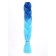 Zumba Kanecalon two -tone, corrugated, 60 cm, 100 g, blue/blue color (#by42)