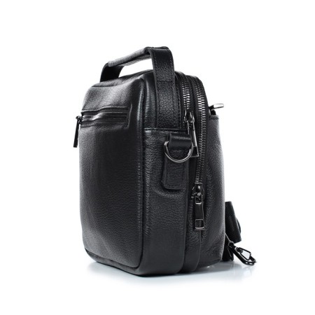 28422 Male bag, 21x17.5x6.5 cm, senior skin, black-3