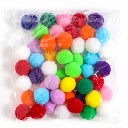 A set of textile parts for the decor "bombs" 50 pcs., Size 1 pc. - 2 cm-5