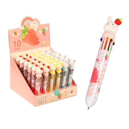 Ballpress "Bunny" 10-color, 0.5 mm, mix (barcode on a piece)
