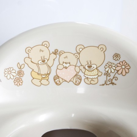 Children's lining - an anti -exclusive “bears” toilet seat, beige color-3