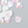 Decor for creativity Plastic "Claim white mother -pearl - heart" 1.2x1.2 cm