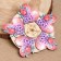 Hot "large heart from flowers", 20 cm, juniper