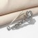 Pin "Flower" rose with a pearl, 4 cm, white color in silver