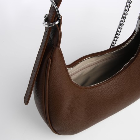 Bag Women's Sobo on the zipper Textura, average size, brown color-8