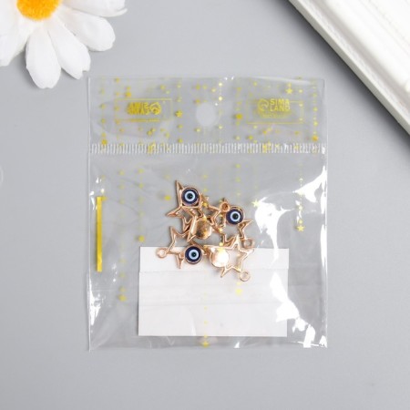 Decor for creativity Metal "Star - from the evil eye" gold 1.5x1.9 cm-2