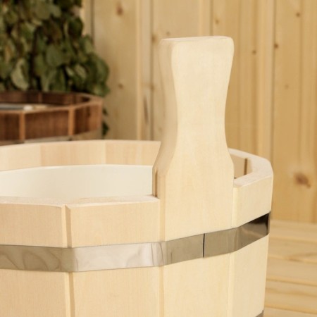 Wooden gang, 5 l, round, linden, plastic insert ft-3