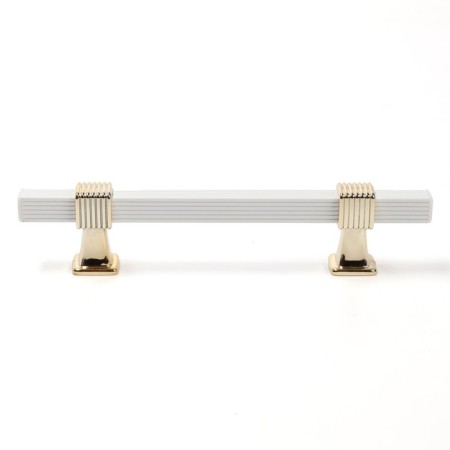 Cappio pk117 bracket handle, m/o 96 mm, white/gold color-1