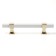 Cappio pk117 bracket handle, m/o 96 mm, white/gold color