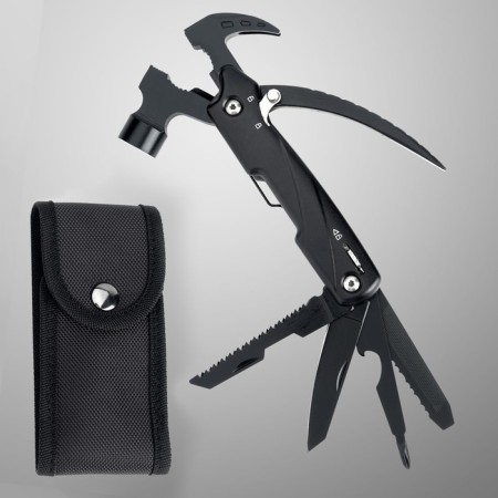 Multitula with pliers and hammer, black