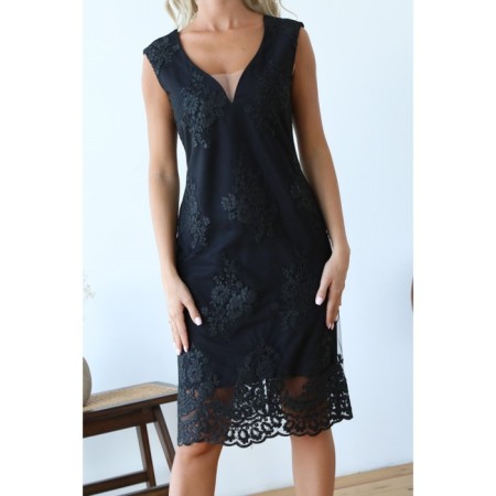 Women's dress, size 42, black color-10