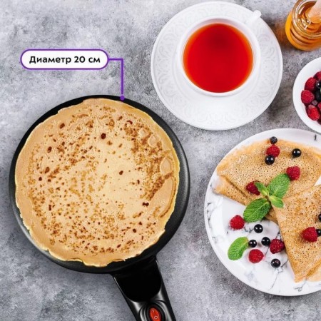 Electric pancake KitFort KT-1676, submersible, 800 W, D = 20 cm, black-5