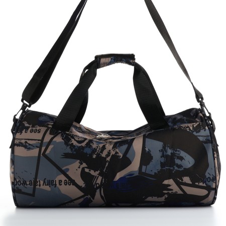 Sports bag, textura, average size, gray/blue color-1