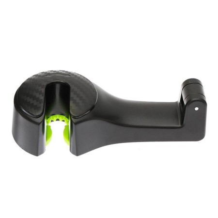 Torso-chuckle, on a headrest with a phone holder-1