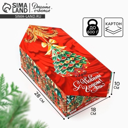 The prefabricated finfet box "Luxurious balls", 18 x 28 x 10 cm, New Year