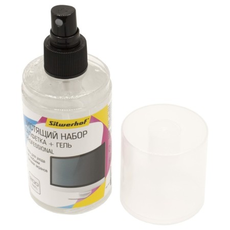 Cleaning set (napkin + gel) Silwerhof for screens and optics 200ml-1